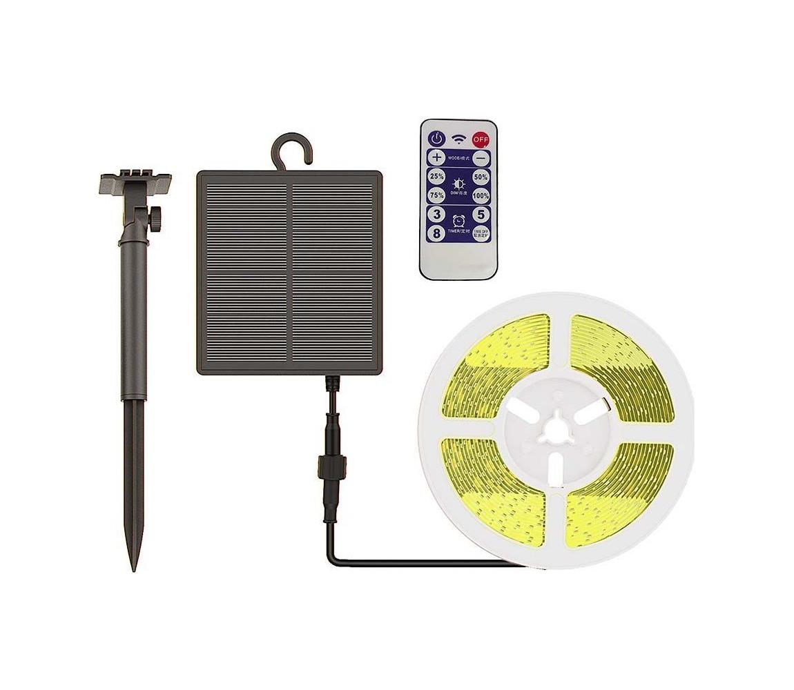 V-Tac LED Stmívatelný solární pásek LED/1,2W/3,7V 3000K IP67 5m VT1511