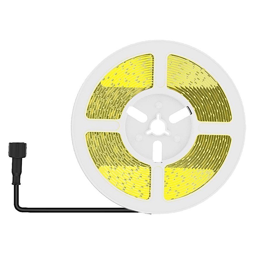 LED Stmívatelný solární pásek LED/1,2W/3,7V 3000K IP67 1500 mAh 5m + dálkové ovládání