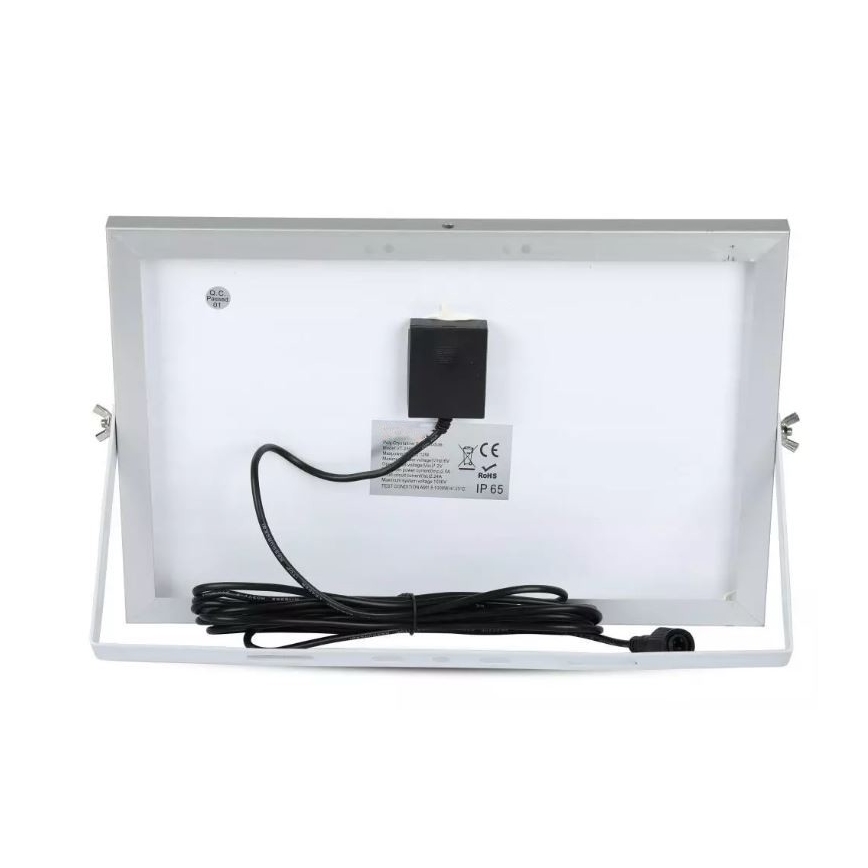 LED Stmívatelný solární reflektor LED/12W/3,2V 4000K IP65 + dálkové ovládání