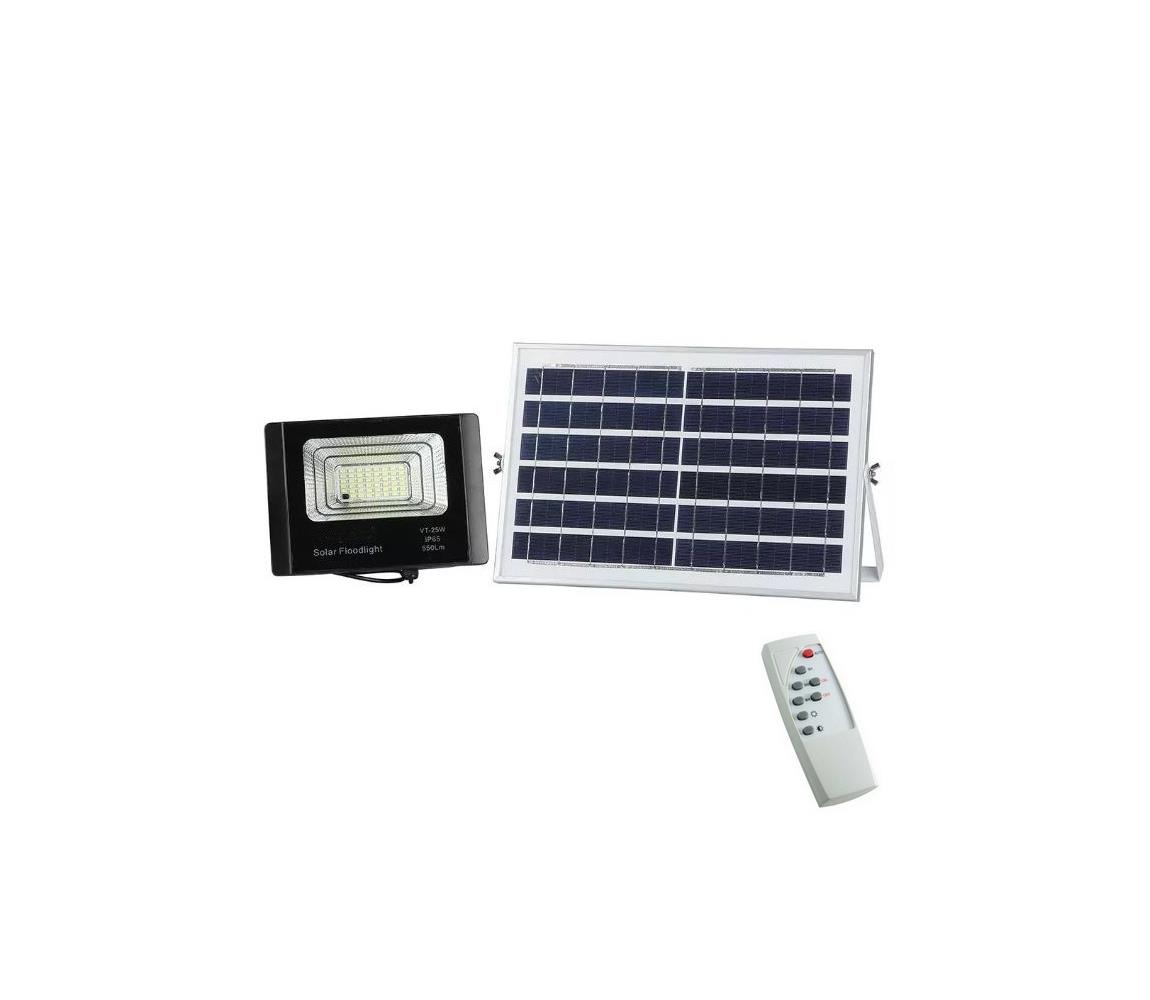  LED Stmívatelný solární reflektor LED/12W/3,2V 6000K IP65 + dálkové ovládání 