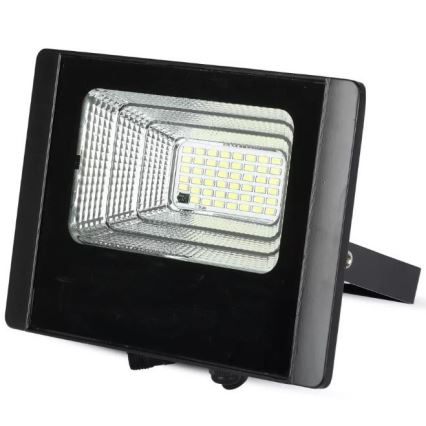 LED Stmívatelný solární reflektor LED/12W/3,2V 6000K IP65 + dálkové ovládání