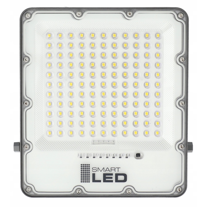 LED Stmívatelný solární reflektor LED/150W/3,2V 5000K 15000 mAh IP65 černá + dálkové ovládání