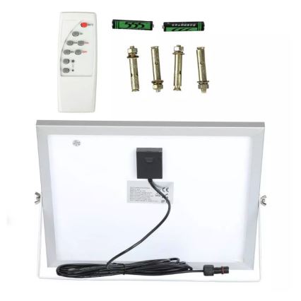 LED Stmívatelný solární reflektor LED/16W/3,2V 4000K IP65 10000 mAh + dálkové ovládání