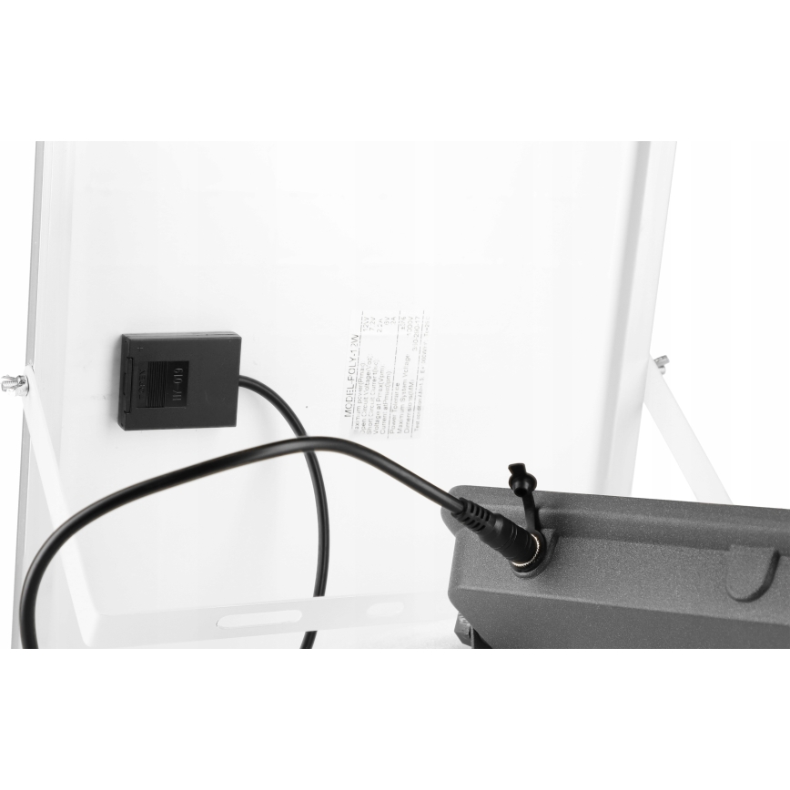 LED Stmívatelný solární reflektor LED/50W/3,2V 5000K 6000 mAh IP65 černá + dálkové ovládání