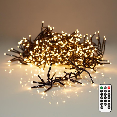LED Stmívatelný vánoční venkovní řetěz 768xLED/8 funkcí 8,6m IP44 teplá bílá + dálkové ovládání
