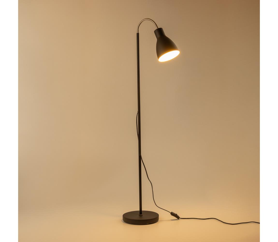 LED Stojací lampa 1xE27/7W/230V černá 9A21979 – Alasans