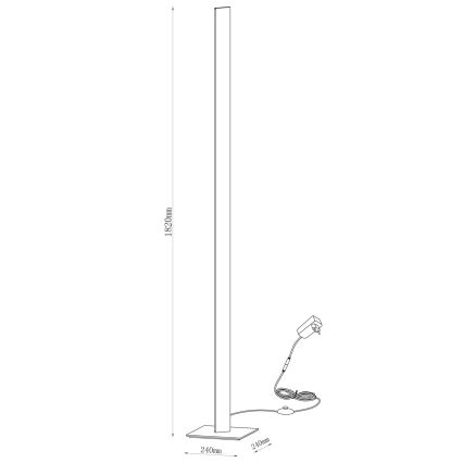 LED Stojací lampa BERNADETTA LED/28W/230V 4000K bílá