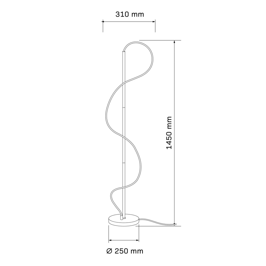 LED Stojací lampa EMMA LED/24W/230V zlatá