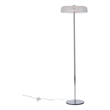 LED Stojací lampa LED/10W/230V 3000K lesklý chrom