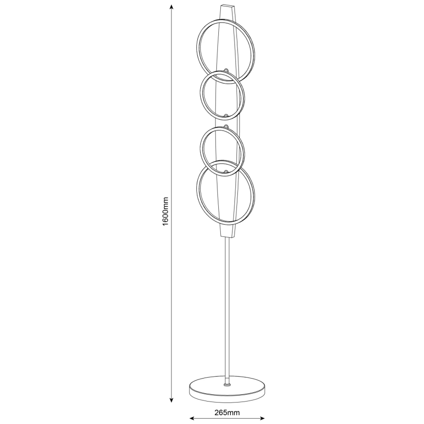 LED Stojací lampa MELISA LED/25W/230V borovice