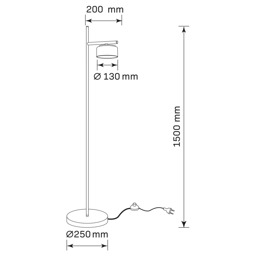 LED Stojací lampa OFELIA 1xGX53/6W/230V černá/béžová