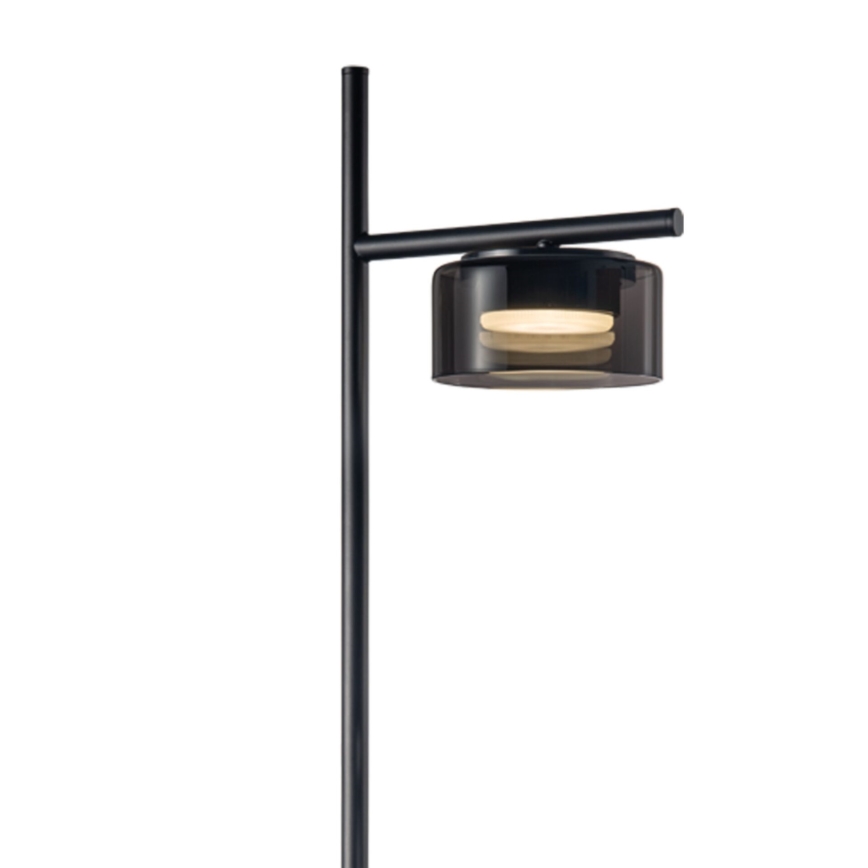 LED Stojací lampa OFELIA 1xGX53/6W/230V černá/kouřová