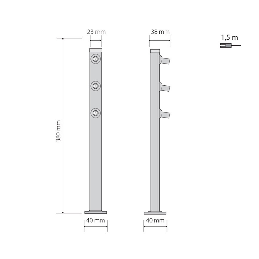 Panlux P2/NBT - LED Stojací lampa PICCO TRIO 1x3LED/5,4W/500mA