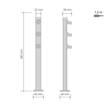 LED Stojací lampa PICCO 3xLED/5,4W/500mA