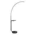 LED Stojací lampa se stolkem LED/20W/230V 3000-6500K černá