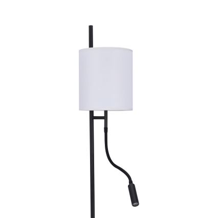 LED Stojací lampa TOKYO 1xE27/40W/230V + LED/3W černá/bílá