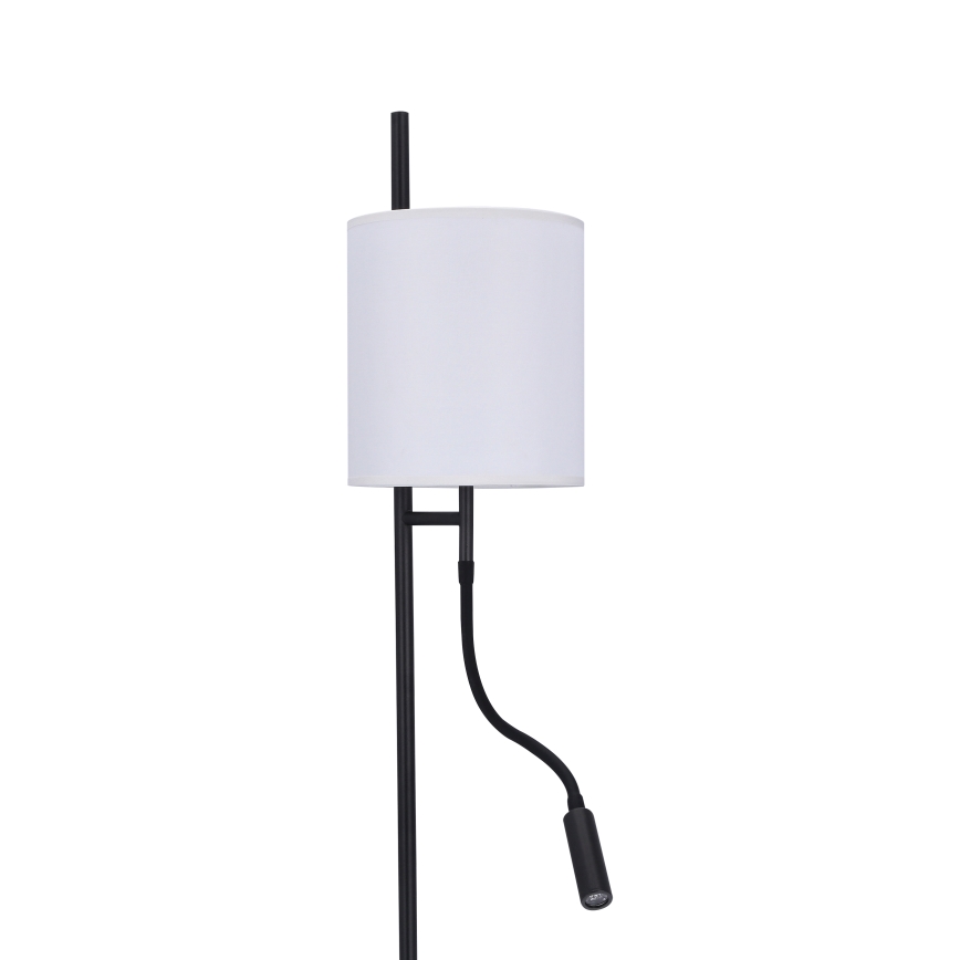 LED Stojací lampa TOKYO 1xE27/40W/230V + LED/3W černá/bílá