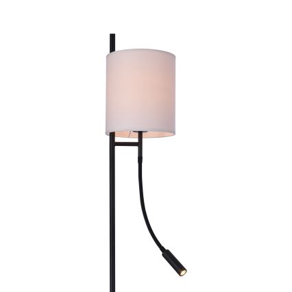 LED Stojací lampa TOKYO 1xE27/40W/230V + LED/3W černá/bílá