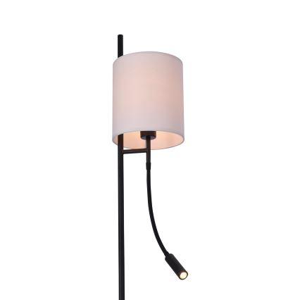 LED Stojací lampa TOKYO 1xE27/40W/230V + LED/3W černá/bílá