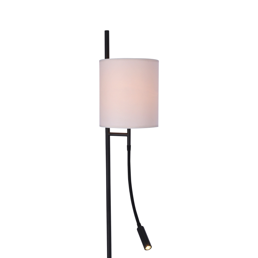 LED Stojací lampa TOKYO 1xE27/40W/230V + LED/3W černá/bílá