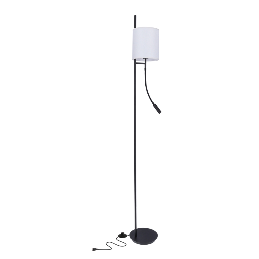 LED Stojací lampa TOKYO 1xE27/40W/230V + LED/3W černá/bílá