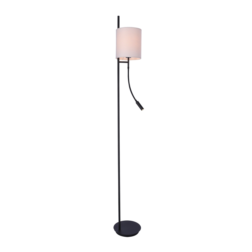 LED Stojací lampa TOKYO 1xE27/40W/230V + LED/3W černá/bílá