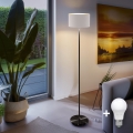 LED Stojací lampa TUNJA 1xE27/20W/230V pr. 30 cm černá/bílá