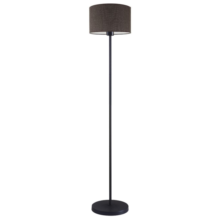 LED Stojací lampa TUNJA 1xE27/20W/230V pr. 30 cm černá/hnědá