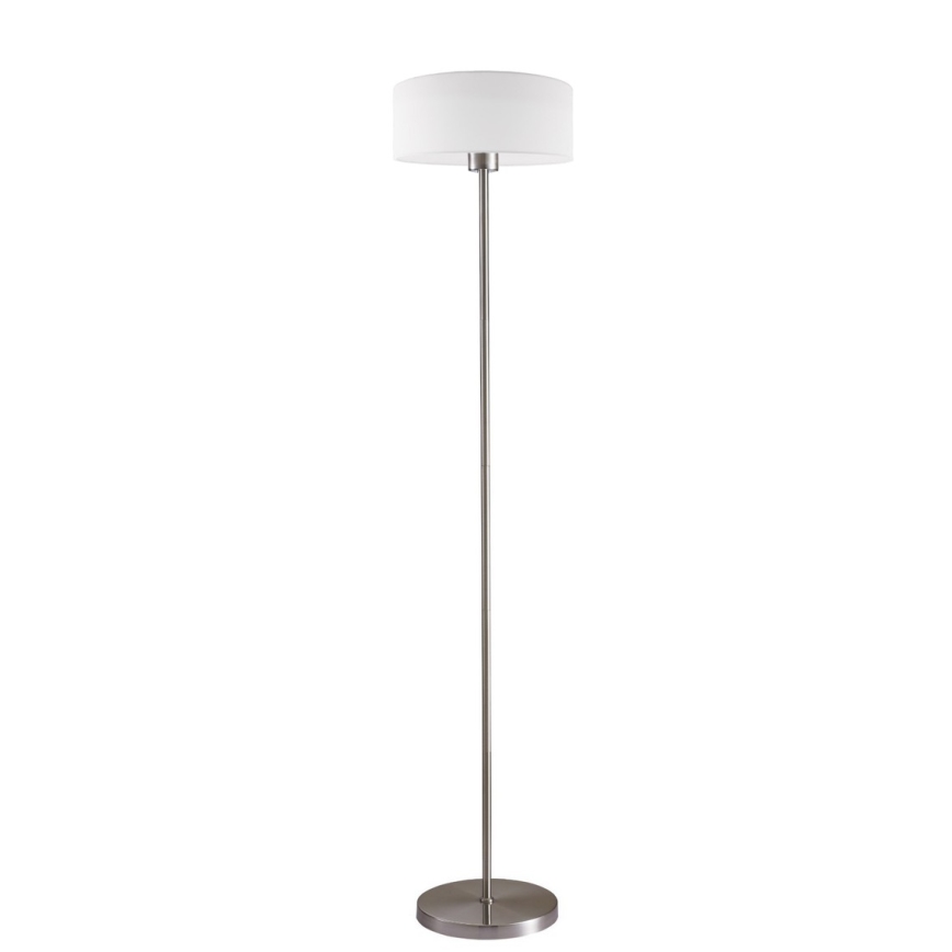 LED Stojací lampa TUNJA 1xE27/20W/230V pr. 30 cm matný chrom/bílá