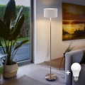 LED Stojací lampa TUNJA 1xE27/20W/230V pr. 30 cm matný chrom/bílá