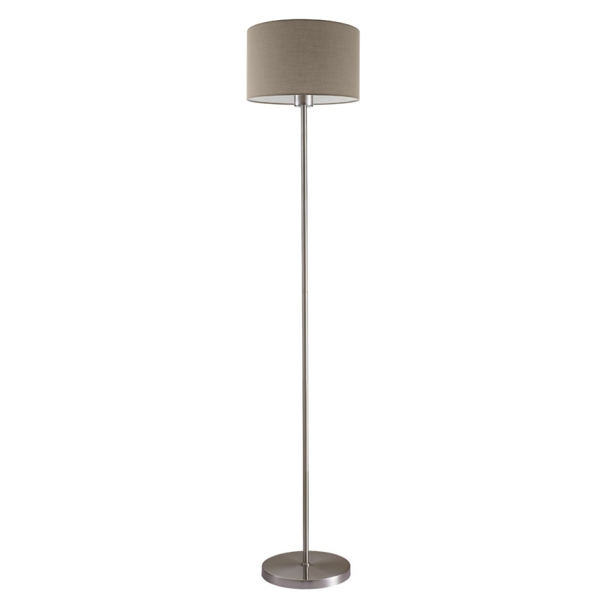 LED Stojací lampa TUNJA 1xE27/20W/230V pr. 30 cm matný chrom/taupe