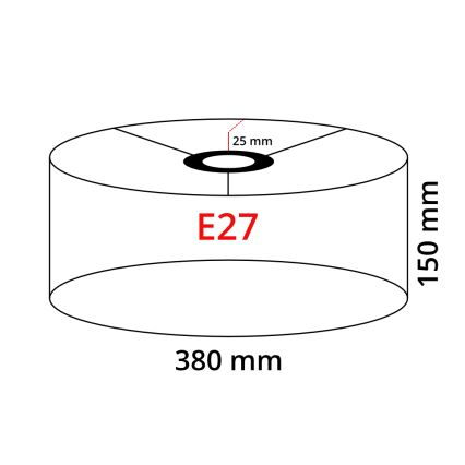 LED Stojací lampa TUNJA 1xE27/20W/230V pr. 38 cm černá/hnědá