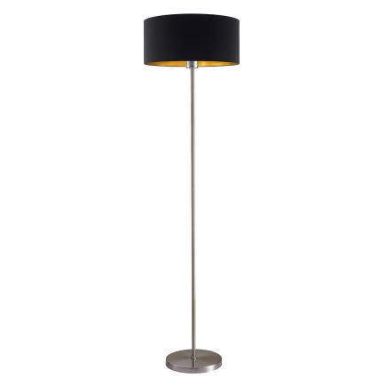LED Stojací lampa TUNJA 1xE27/20W/230V pr. 38 cm matný chrom/černá