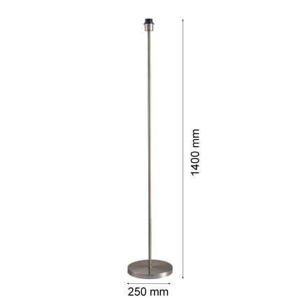 LED Stojací lampa TUNJA 1xE27/20W/230V pr. 38 cm matný chrom/černá