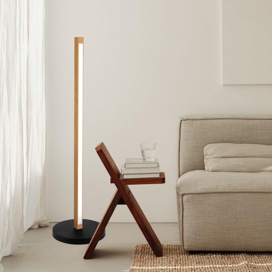 LED Stojací lampa VERDE LED/18W/230V 3000K dub/černá