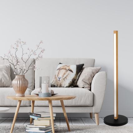 LED Stojací lampa VERDE LED/18W/230V 3000K dub/černá