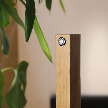 LED Stojací lampa VERDE LED/18W/230V 3000K dub/černá