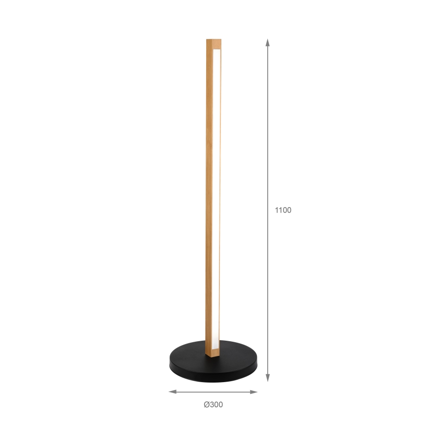 LED Stojací lampa VERDE LED/18W/230V 3000K dub/černá