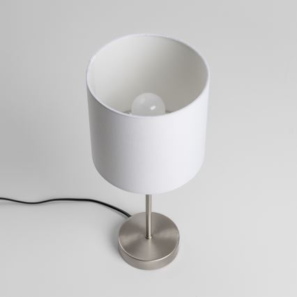 LED Stolní lampa 1xE14/5W/230V bílá/matný chrom