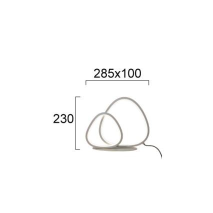 LED Stolní lampa HELIX LED/15W/230V stříbrná