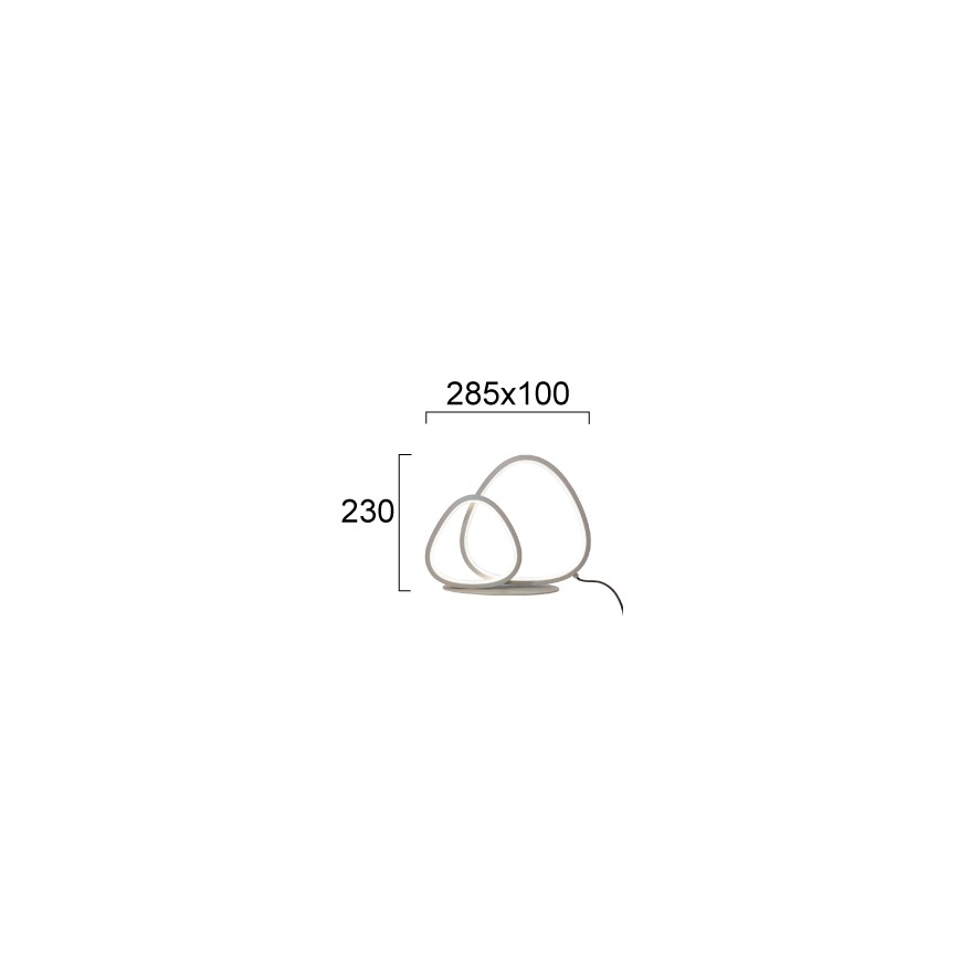 LED Stolní lampa HELIX LED/15W/230V stříbrná