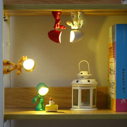 LED Stolní lampa LED/0,06W/3xLR41 robot červená