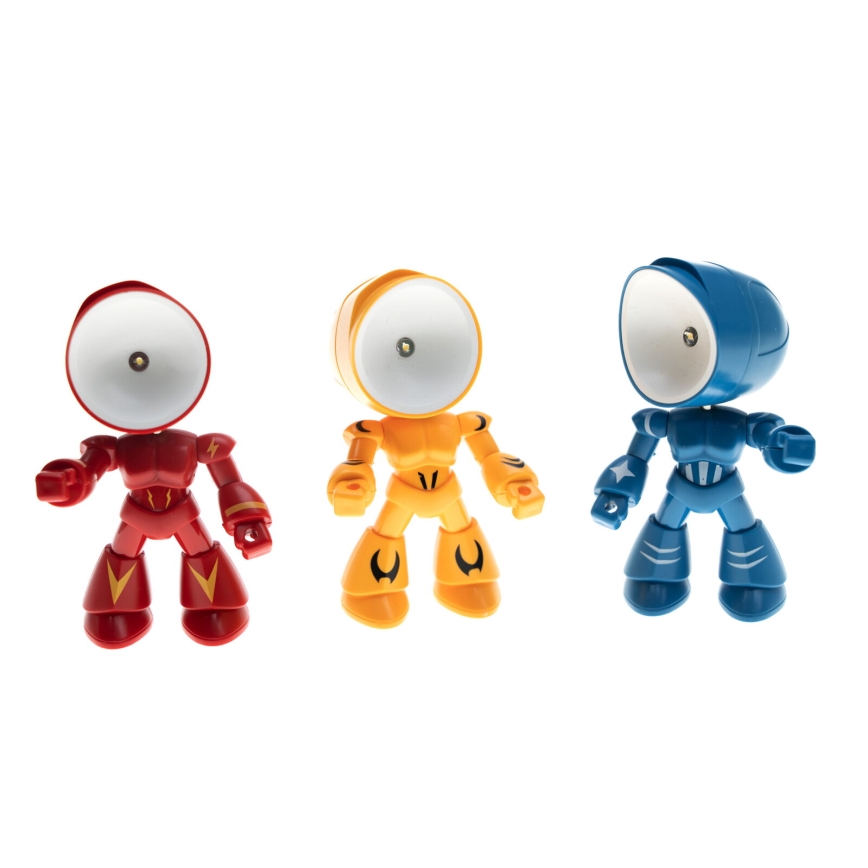 LED Stolní lampa LED/0,06W/3xLR41 robot modrá
