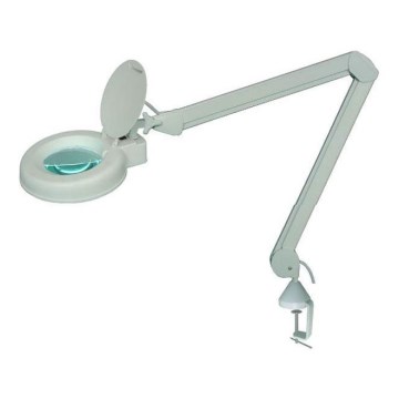 LED Stolní lampa s lupou LED/5W/230V 6000K bílá