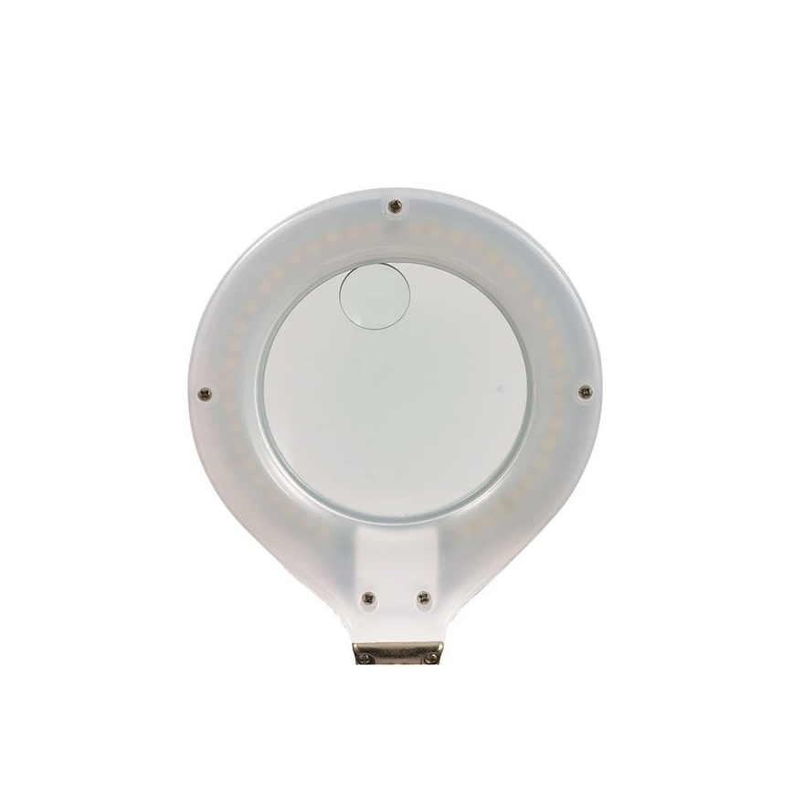 LED Stolní lampa s lupou LED/6,5W/230V bílá