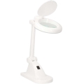 LED Stolní lampa s lupou LED/6W/230V bílá