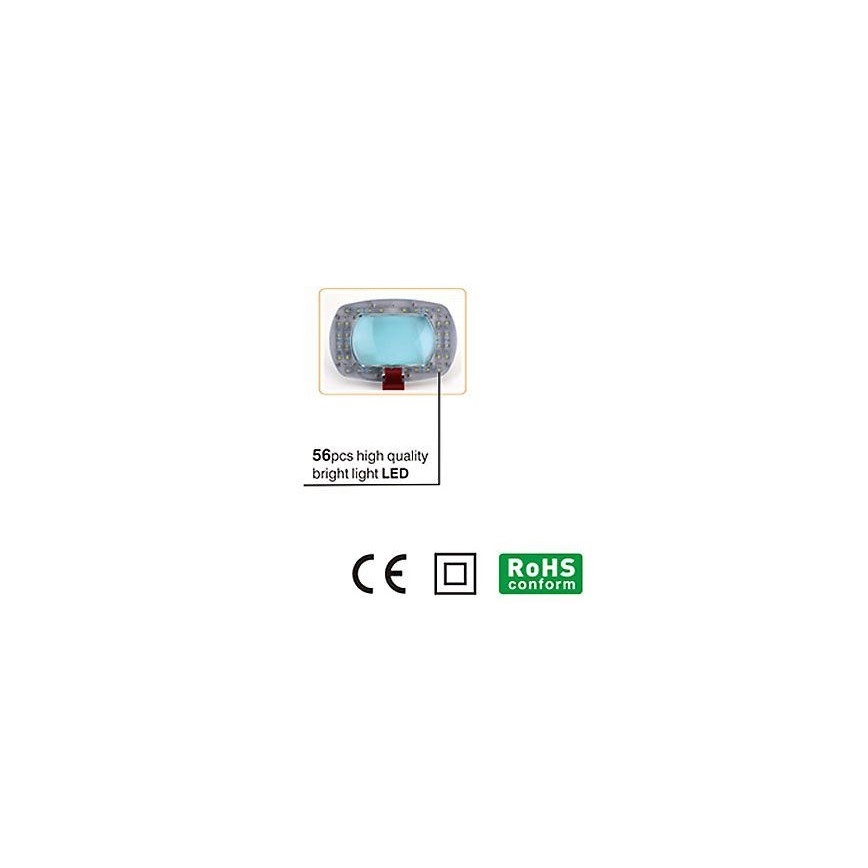 LED Stolní lampa s lupou LED/7W/230V 6500K bílá