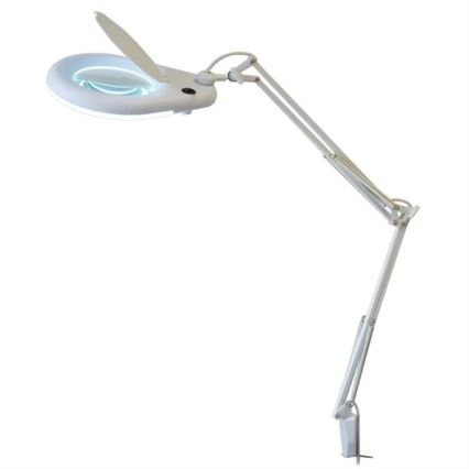 LED Stolní lampa s lupou LED/9W/230V bílá/lesklý chrom