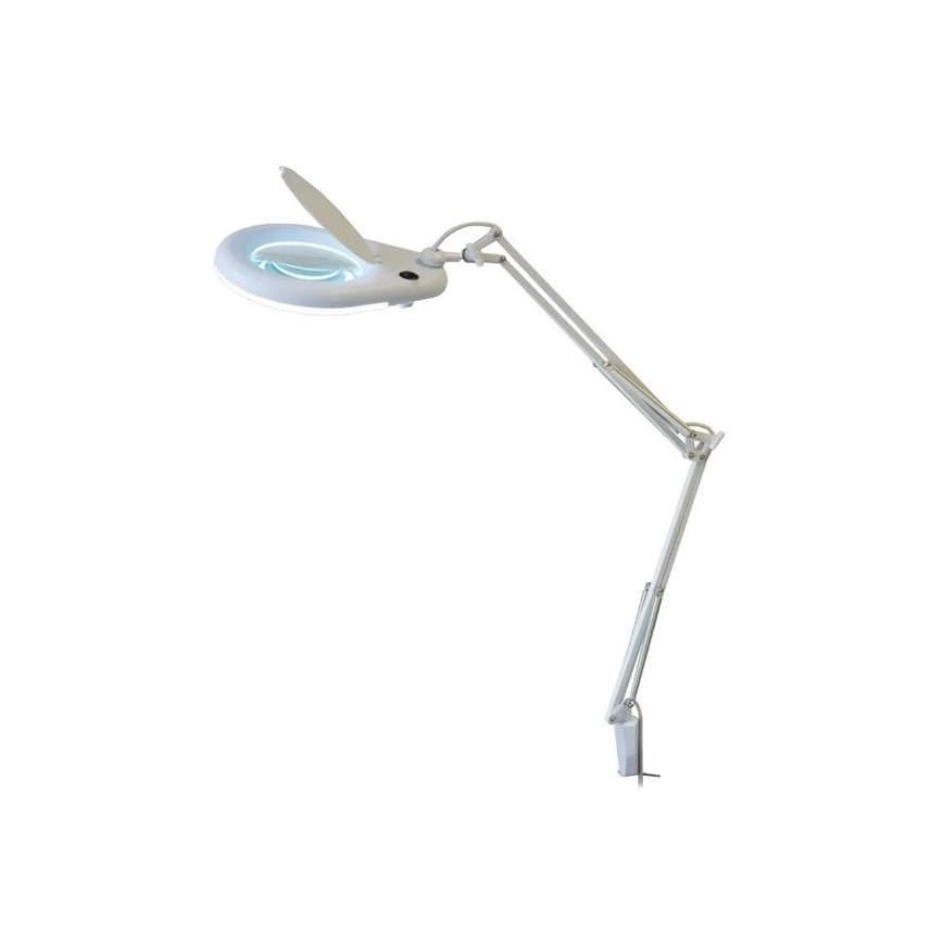 LED Stolní lampa s lupou LED/9W/230V bílá/lesklý chrom