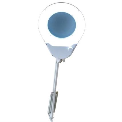LED Stolní lampa s lupou LED/9W/230V bílá/lesklý chrom